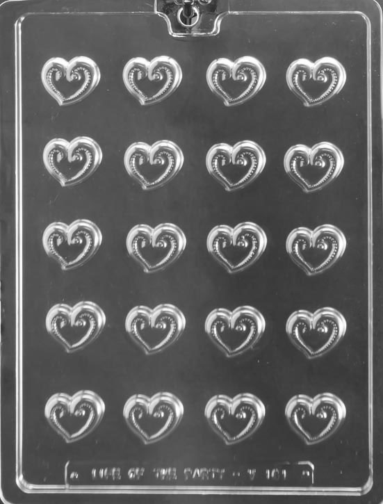 HEART PHRASES CHOCOLATE CANDY MOLD by Life of The Party